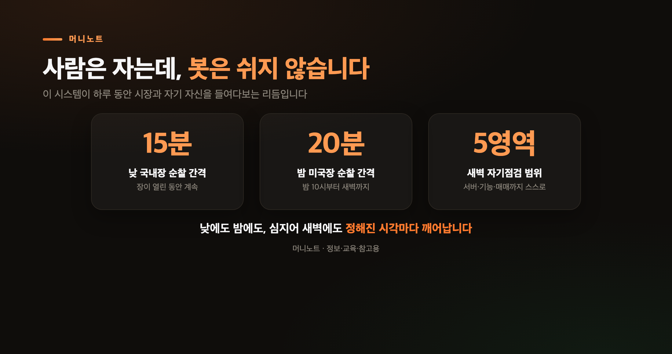 봇이 하루에 시장을 보는 리듬