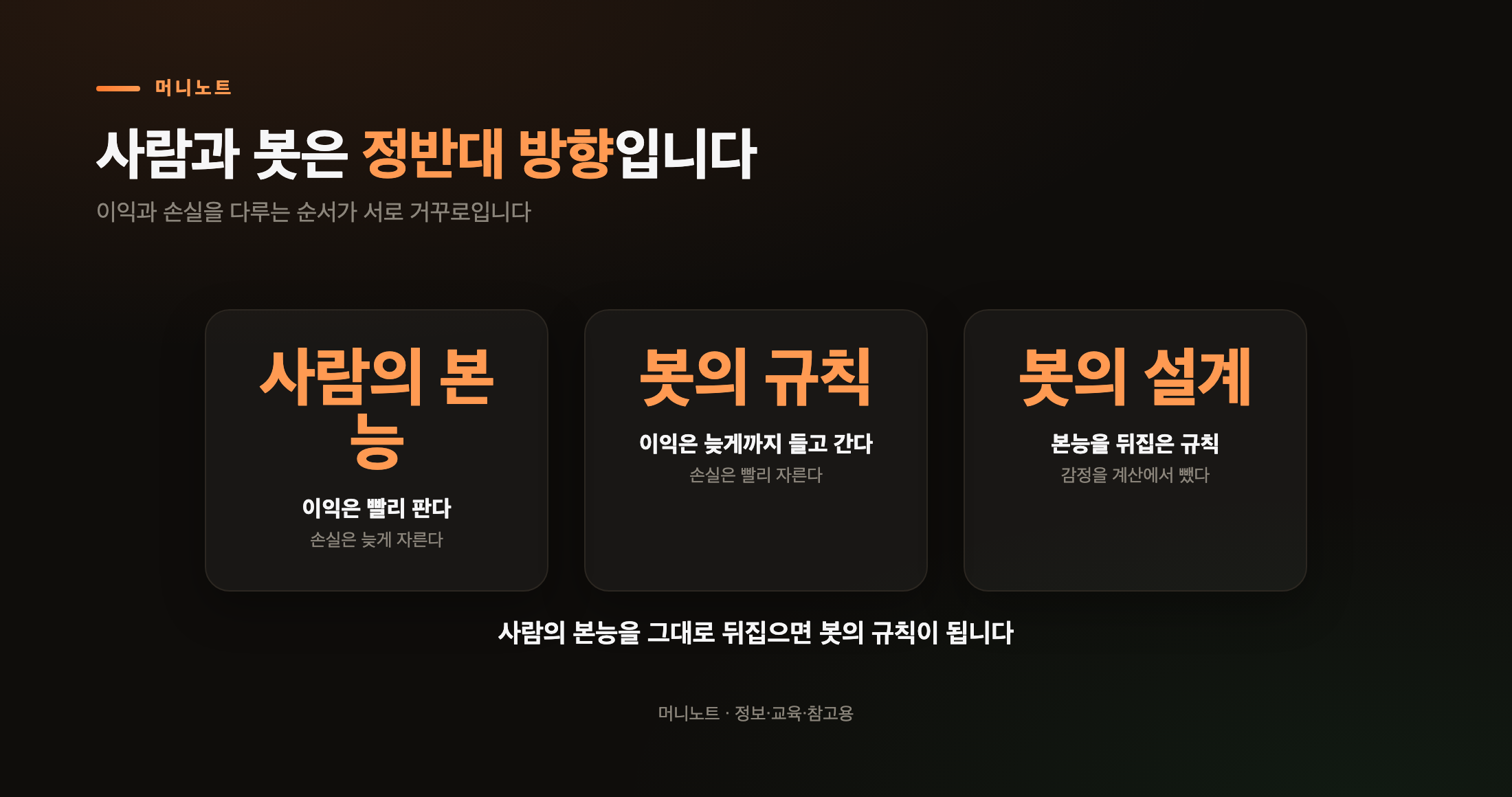 사람의 본능과 봇의 규칙은 정반대