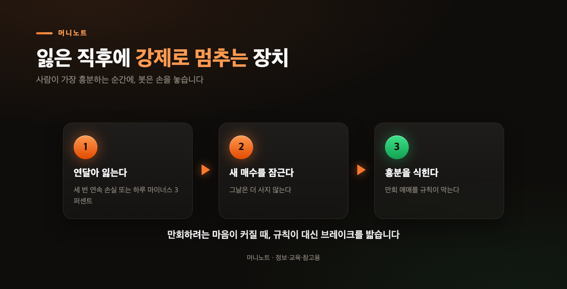 잃은 직후, 멈추게 만드는 장치
