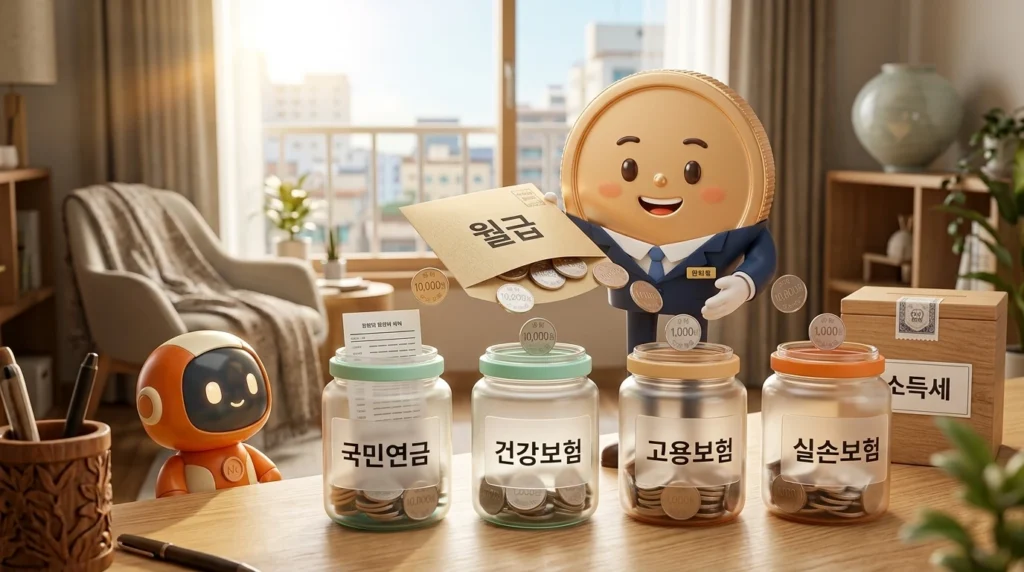 연봉 실수령액, 매달 통장에 얼마 찍힐까 — 2026년 4대보험·세금 완전정리