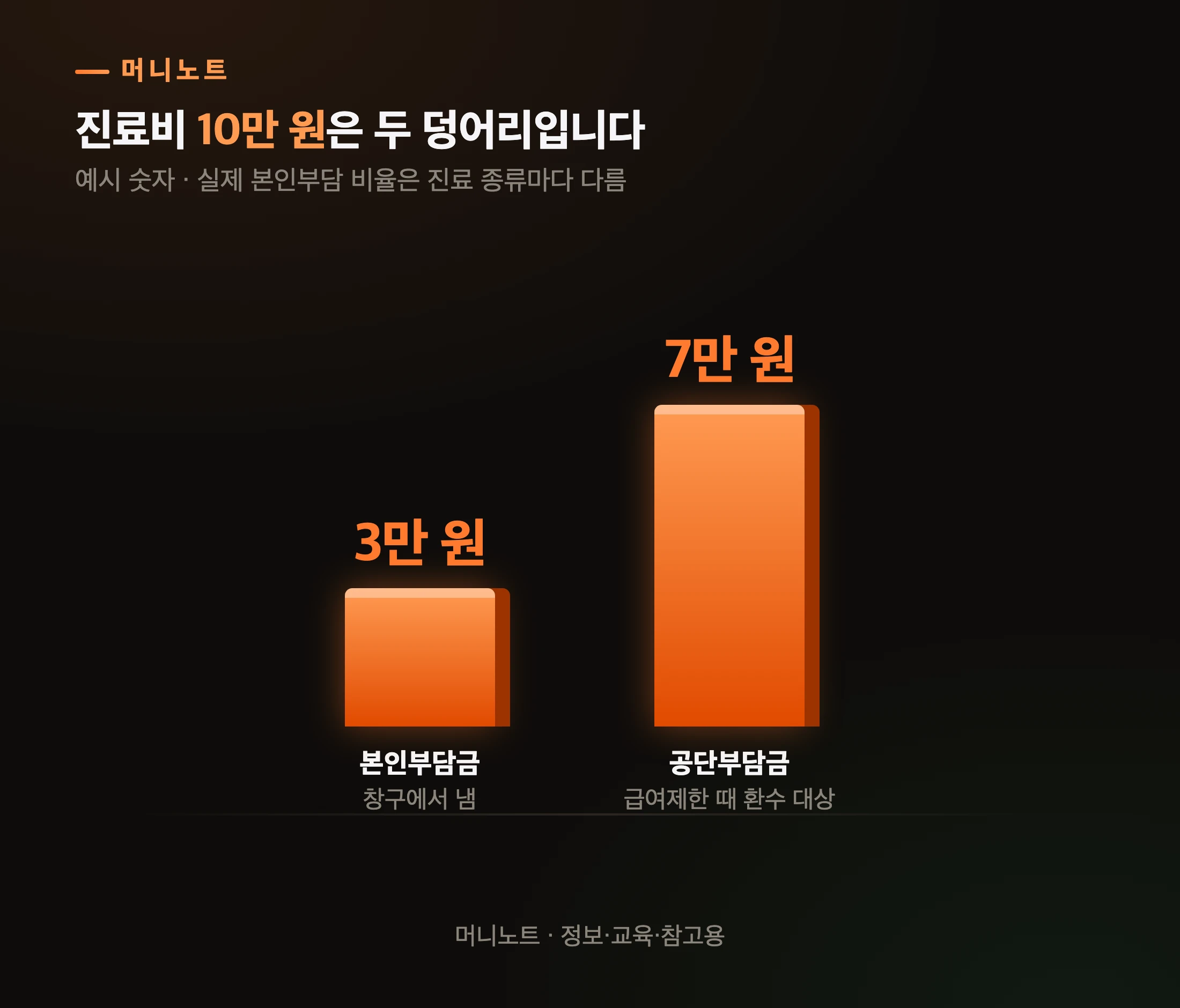 진료비 두 덩어리 예시