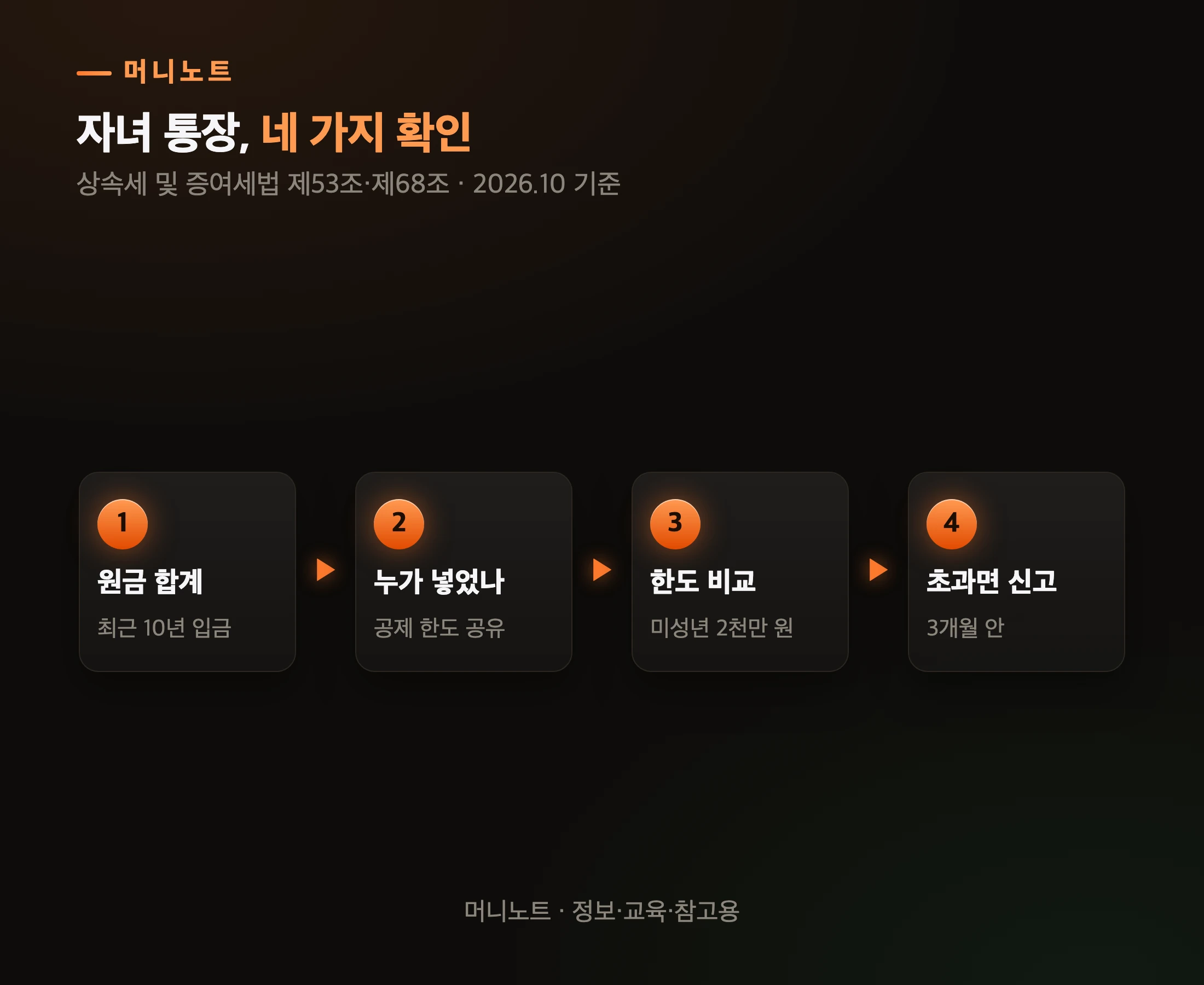 자녀 통장 점검 순서